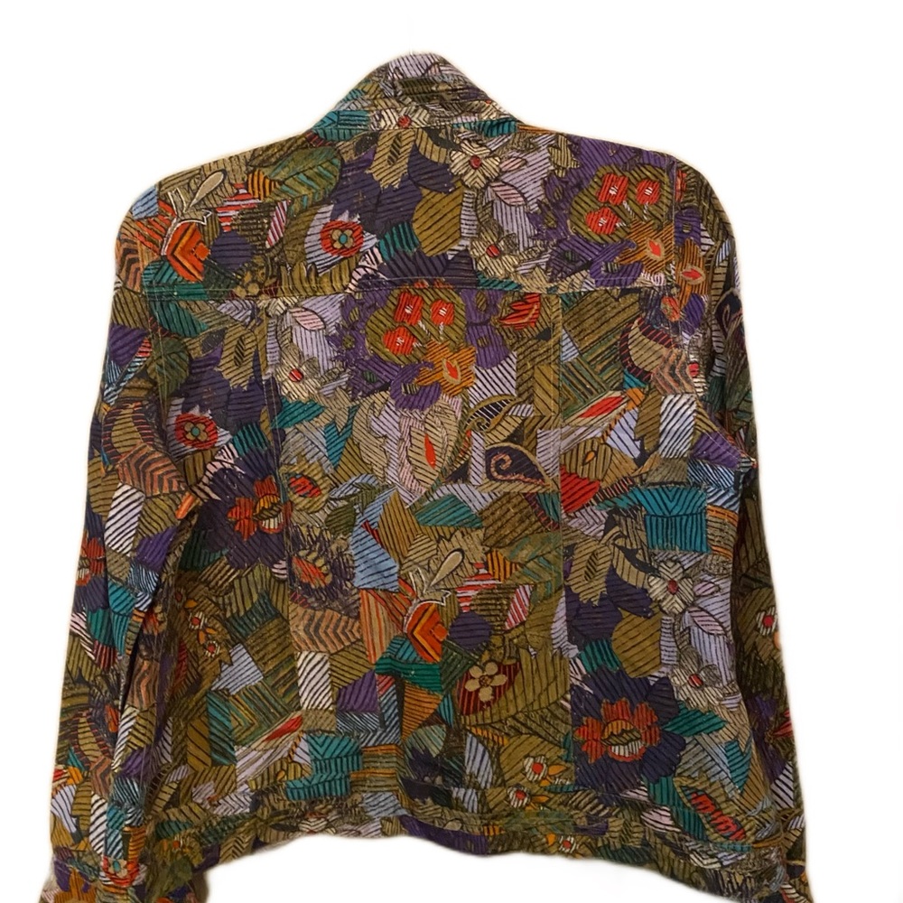 Chicos Silk Multicolor Patterned Jacket - image 2